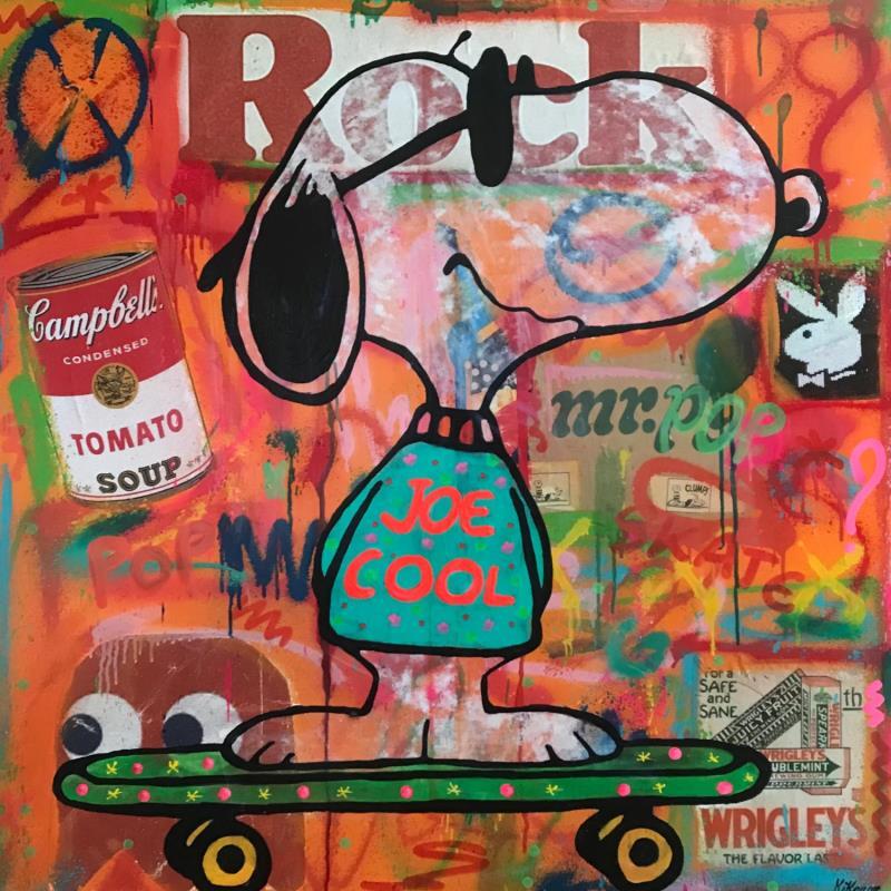 Peinture Snoopy by skate par Kikayou | Tableau Pop-art Graffiti Icones Pop