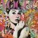 Peinture LOVELY AUDREY par Novarino Fabien | Tableau Pop-art Icones Pop