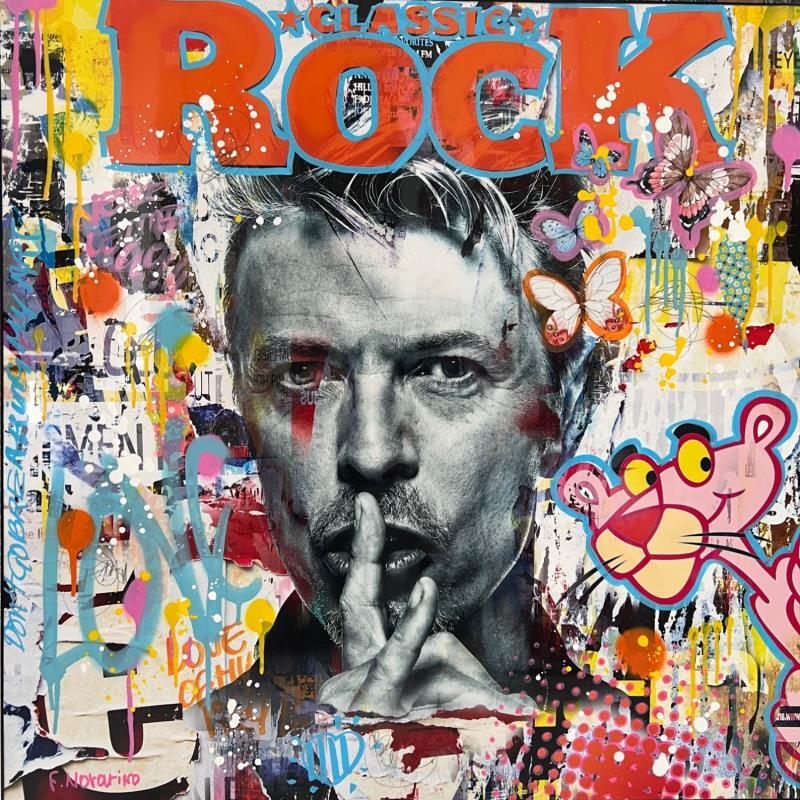 Gemälde POP AND ROCK DAVID von Novarino Fabien | Gemälde Pop-Art Pop-Ikonen