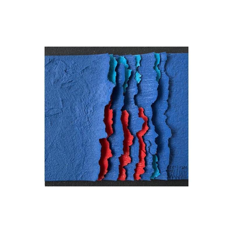 Gemälde Bleu Roy von Clisson Gérard | Gemälde Abstrakt Materialismus Minimalistisch Holz