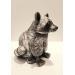 Sculpture Raton-laveur by Roche Clarisse | Sculpture Classic Raku Animals