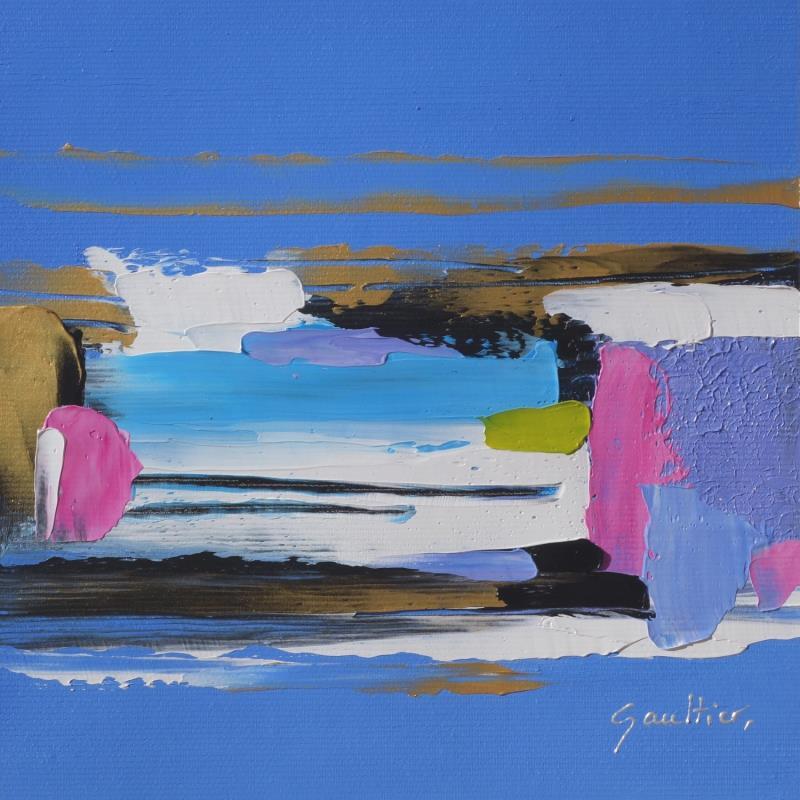 Peinture Un rêve en bleu par Gaultier Dominique | Tableau Abstrait Huile