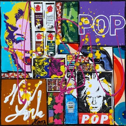 Painting POP NY (WARHOL) by Costa Sophie | Painting Pop art Mixed Pop icons