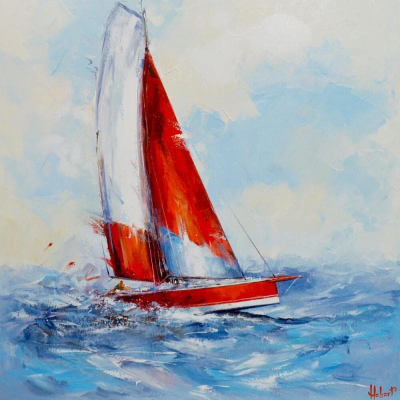 Painting 30 by Hébert Franck | Painting Figurative Oil Marine