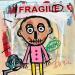 Painting FRAGILE by Zaïdi Larbi | Painting Raw art Portrait Acrylic Posca Pastel