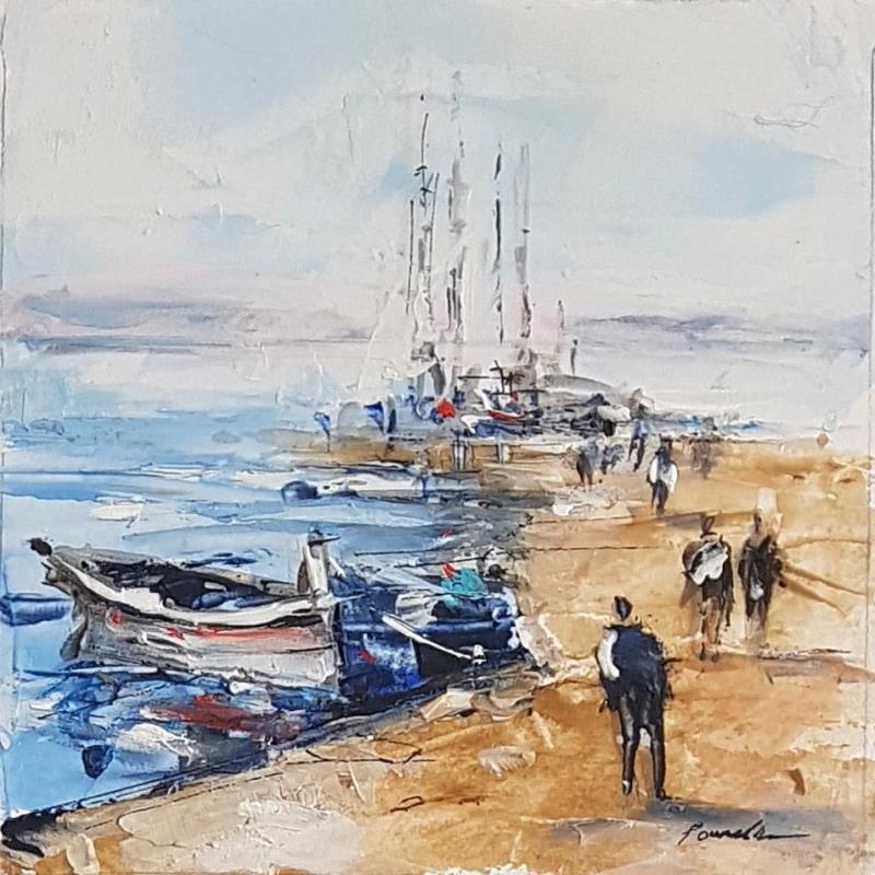 Painting BARQUES by Poumelin Richard | Painting Figurative Marine Oil