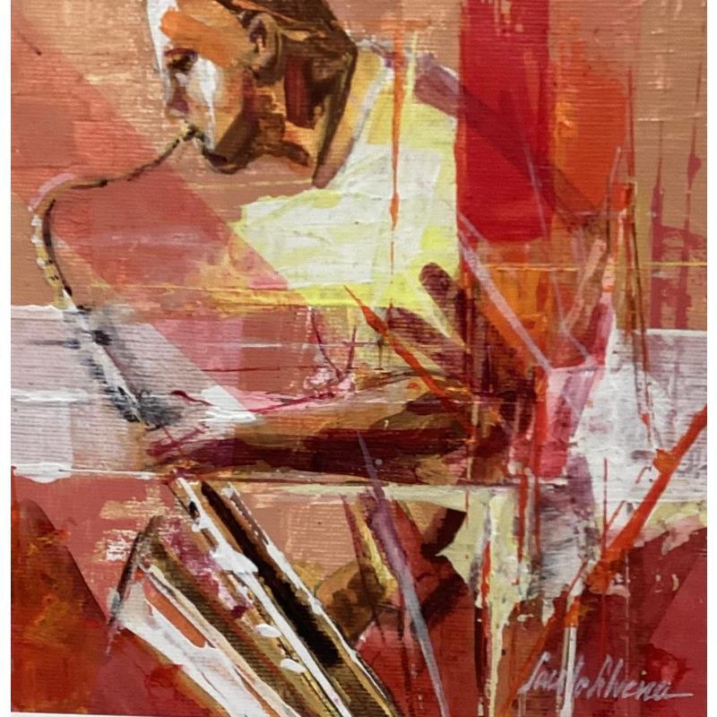 Peinture Jazz Live par Silveira Saulo | Tableau Abstrait Huile