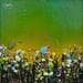Painting Green sun by Herring Lee | Painting Figurative Graffiti Landscapes