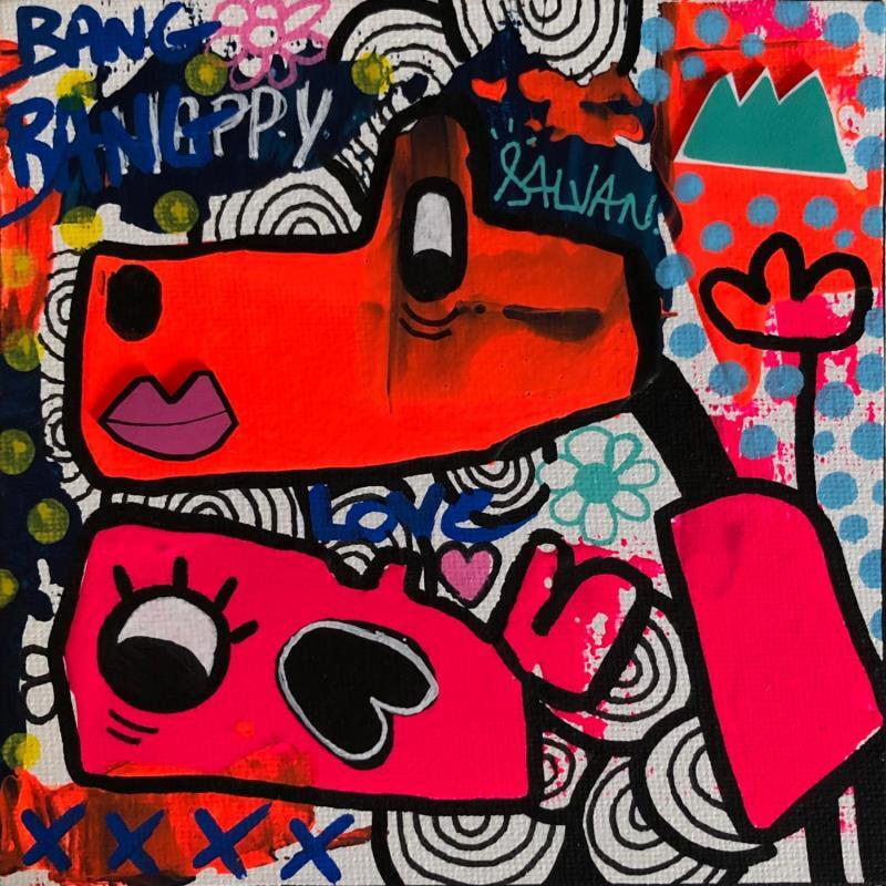 Painting bang bang by Salvan Pauline  | Painting Pop art Animals Mixed Acrylic