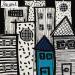Painting la maison bleue by Salvan Pauline  | Painting Urban Mixed Acrylic