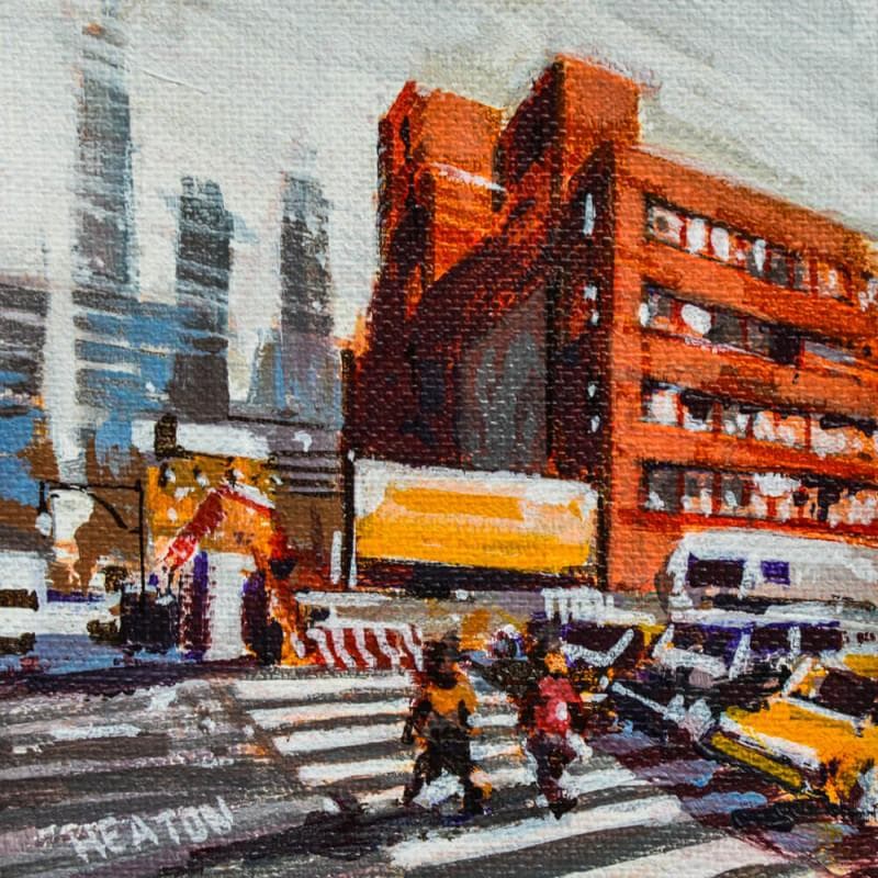 Painting Road works by Heaton Rudyard | Painting Figurative Oil Urban