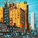 Painting Afternoon in New York city by Heaton Rudyard | Painting Figurative Oil Urban