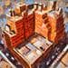 Painting Red block by Heaton Rudyard | Painting Figurative Oil Urban