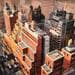 Peinture City roof tops par Heaton Rudyard | Tableau Figuratif Huile Vues urbaines