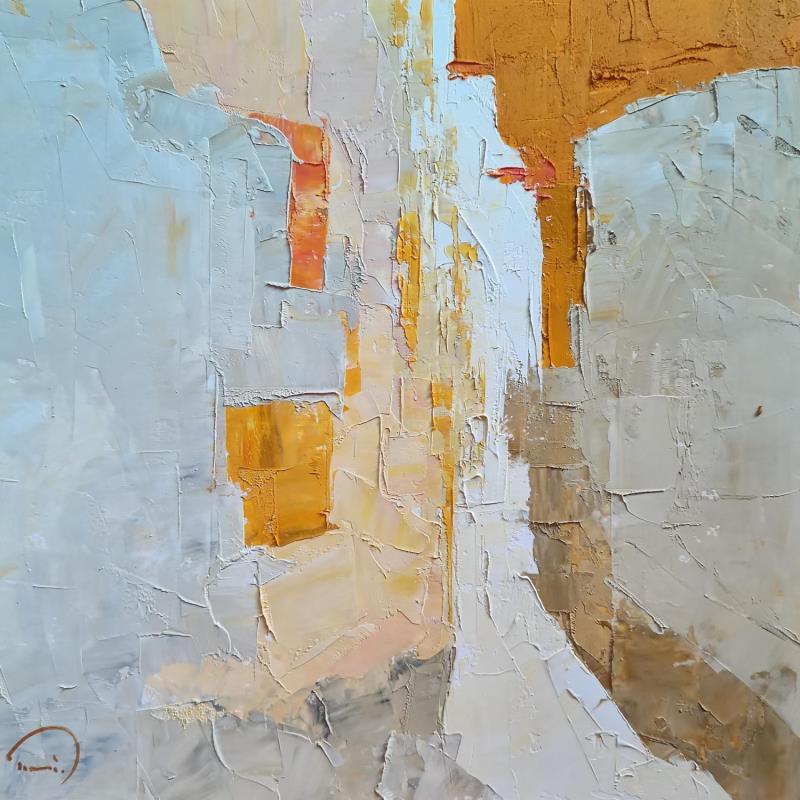 Painting Lumière blanche by Tomàs | Painting Abstract Urban Oil