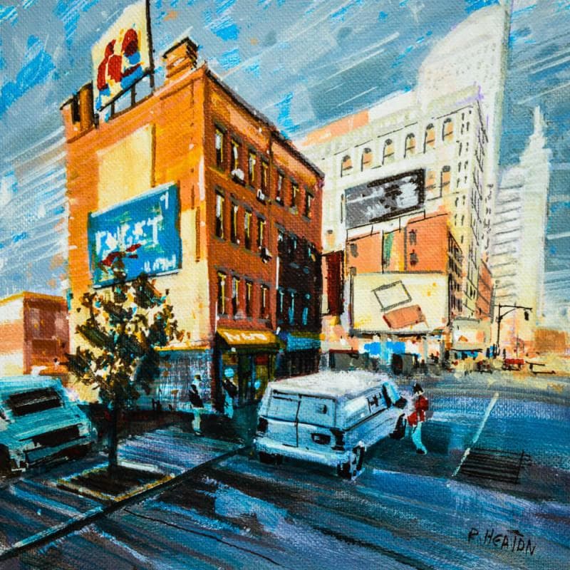 Painting New York street by Heaton Rudyard | Painting Figurative Acrylic, Oil Urban