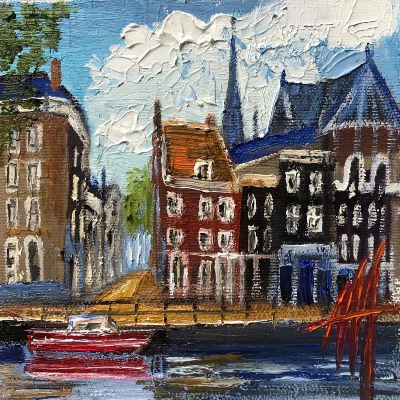 Painting Amsterdam. Herengracht view by De Jong Marcel | Painting Figurative Landscapes Urban Oil