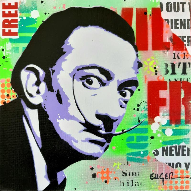 Painting DALI by Euger Philippe | Painting Pop-art Pop icons Graffiti Acrylic Gluing