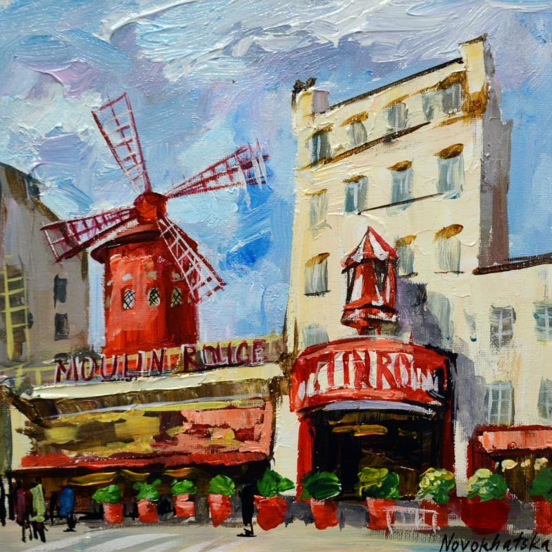 Painting Moulin rouge  by Novokhatska Olga | Painting Figurative Urban Oil