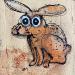 Painting Quiet Rabbit by Maury Hervé | Painting Raw art Animals