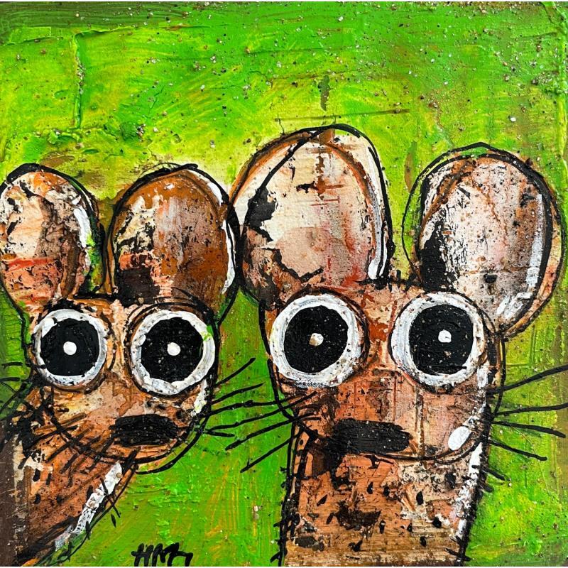 Painting Green by Maury Hervé | Painting Raw art Animals