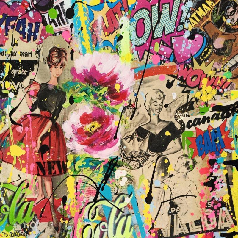 Painting She girls by Drioton David | Painting Pop-art Pop icons Cardboard Acrylic