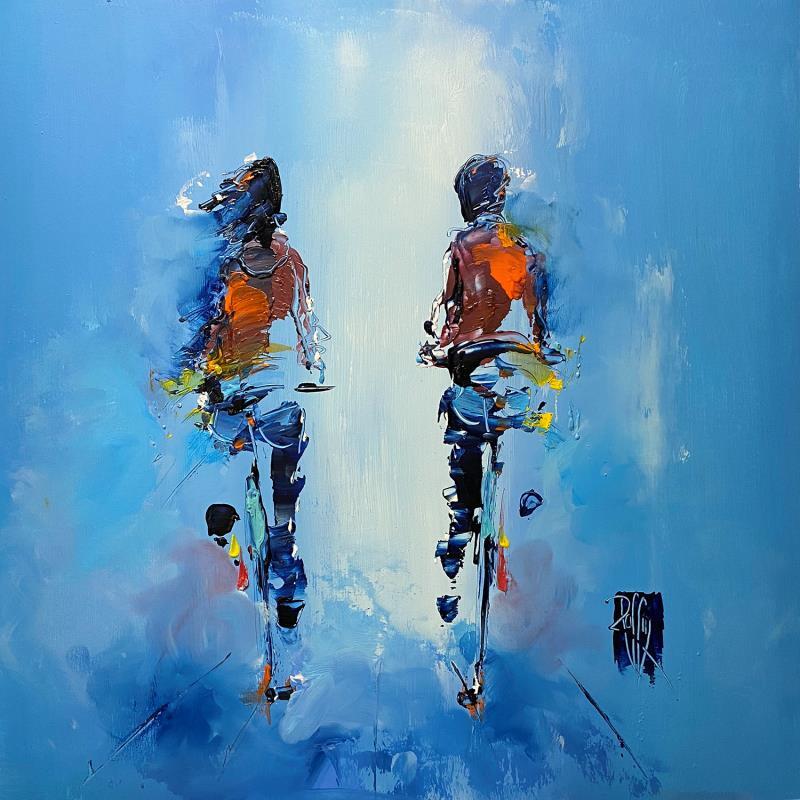 Painting Un bel instant by Raffin Christian | Painting Figurative Acrylic, Oil Life style