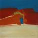Painting L'été by Hirson Sandrine  | Painting Abstract Landscapes Minimalist Oil