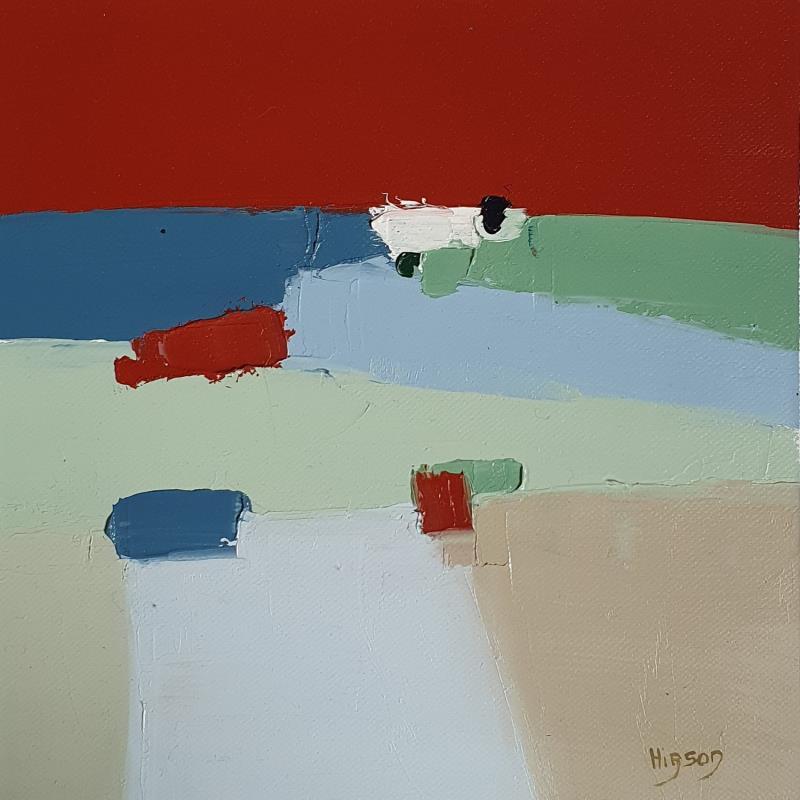 Painting Enchantement 2 by Hirson Sandrine  | Painting Abstract Landscapes Minimalist Oil