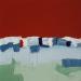 Peinture Enchantement 3 par Hirson Sandrine  | Tableau Abstrait Paysages Minimaliste Huile