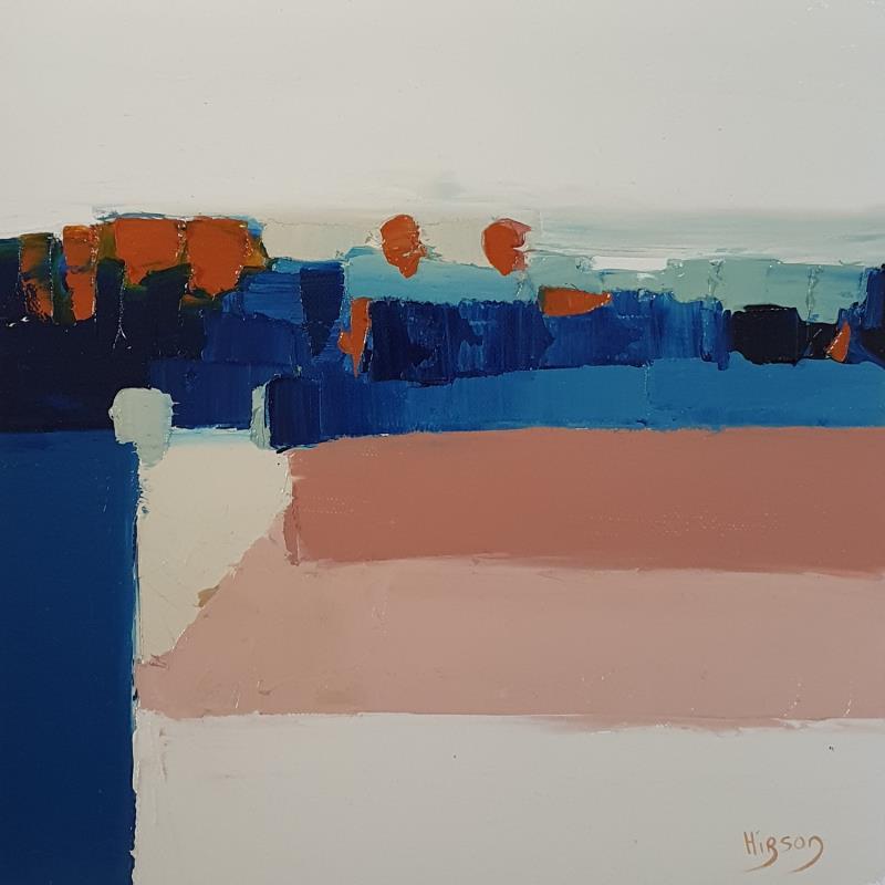 Painting Voyage by Hirson Sandrine  | Painting Abstract Landscapes Minimalist Oil