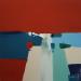 Peinture Nouvel horizon 3 par Hirson Sandrine  | Tableau Abstrait Paysages Minimaliste Huile