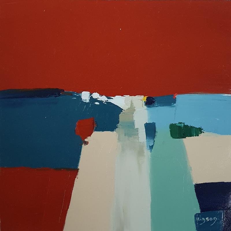 Peinture Nouvel horizon 3 par Hirson Sandrine  | Tableau Abstrait Huile Minimaliste, Paysages