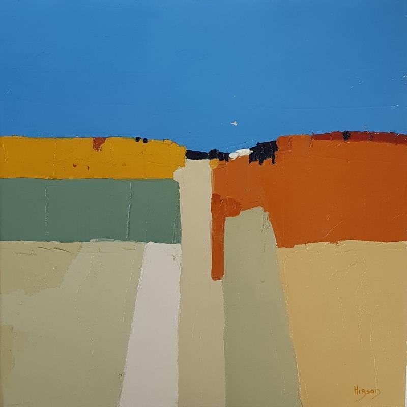 Painting Metamorphose 2 by Hirson Sandrine  | Painting Abstract Landscapes Minimalist Oil