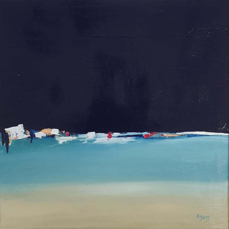 Painting Bleu nuit by Hirson Sandrine  | Painting Abstract Oil Landscapes, Minimalist