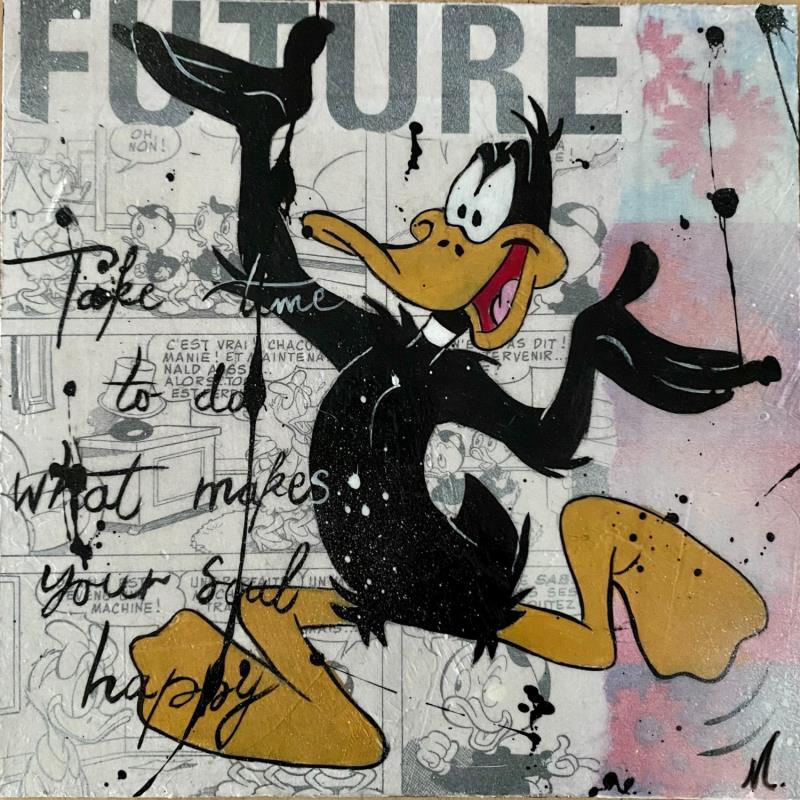Painting DAFFY Happy by Marie G.  | Painting Pop-art Acrylic Pop icons