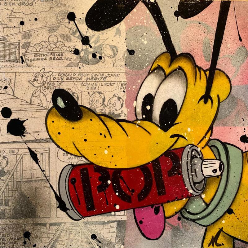 Painting PLUTO pop by Marie G.  | Painting Pop-art Pop icons Acrylic
