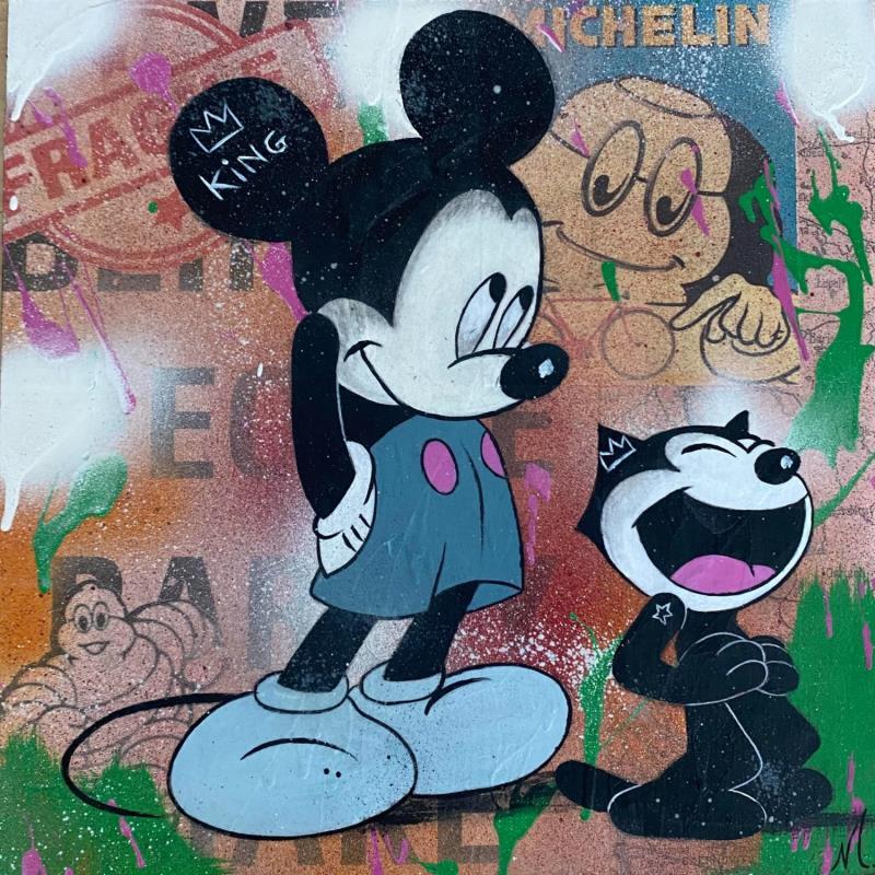 Painting le chat et la souris by Marie G.  | Painting Pop-art Pop icons Acrylic