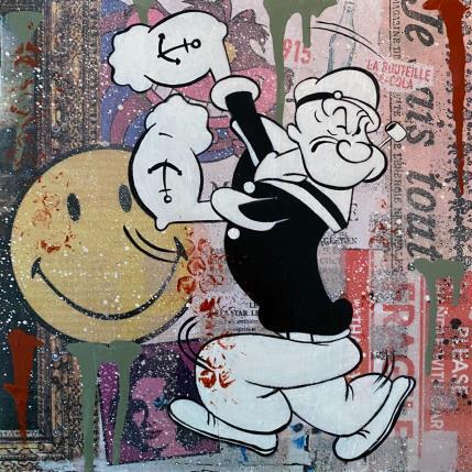 Gemälde Popeye smile von Marie G.  | Gemälde Pop-Art Acryl Pop-Ikonen