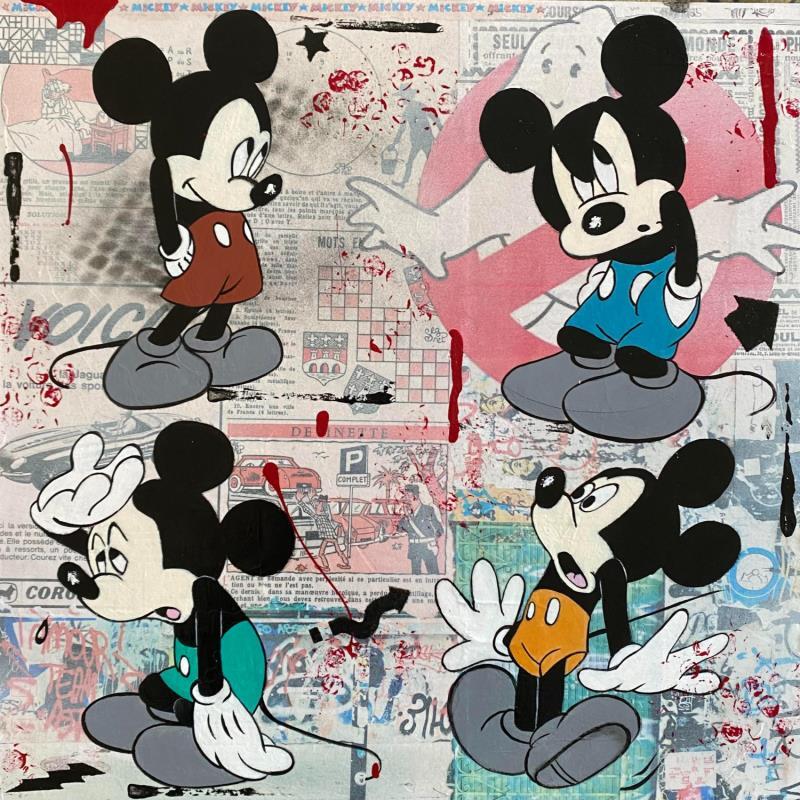 Painting Mickey dans tous ses états by Marie G.  | Painting Pop-art Acrylic Pop icons