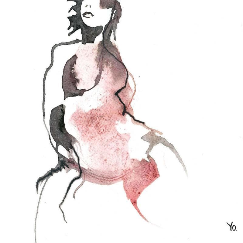 Painting Ta petite amoureuse by YO | Painting Figurative Nude