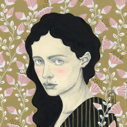 Gemälde Shoshanna von Alie Loizel | Gemälde Figurativ Acryl Pop-Ikonen, Porträt
