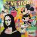 Gemälde Love story von Kikayou | Gemälde Pop-Art Pop-Ikonen Graffiti