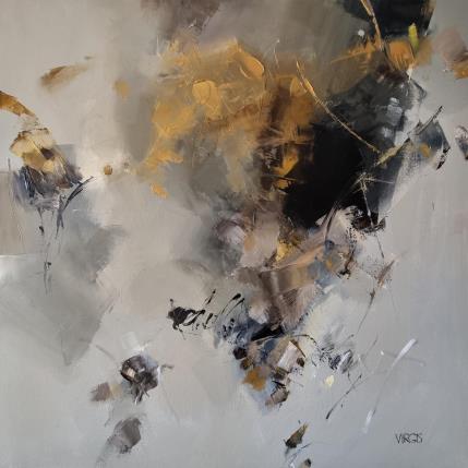 Painting With a little help of gold by Virgis | Painting Abstract Oil Minimalist