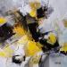 Peinture Grey, yellow, black par Virgis | Tableau Abstrait Minimaliste Huile