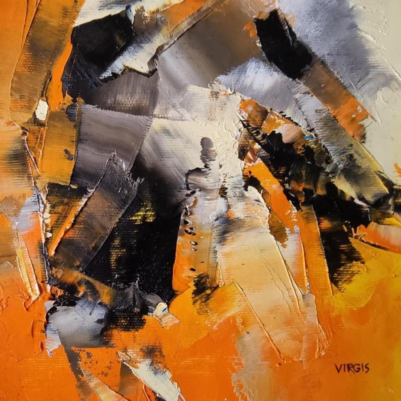 Painting In other spheres by Virgis | Painting Abstract Minimalist Oil