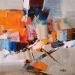 Peinture Town par Virgis | Tableau Abstrait Minimaliste Huile