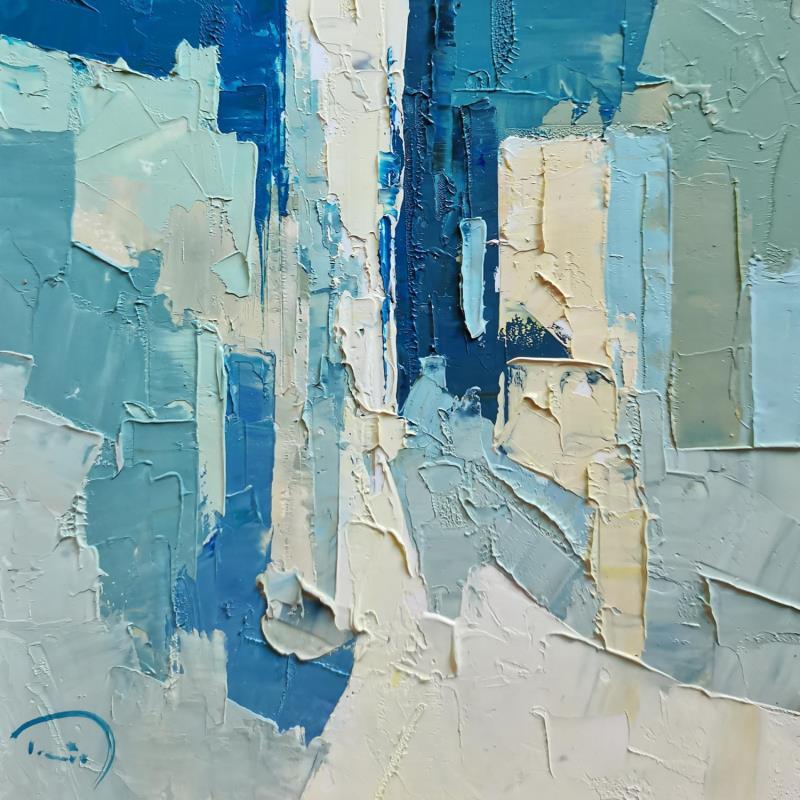 Peinture Blue and blue par Tomàs | Tableau Abstrait Huile Urbain