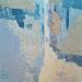 Peinture A blue conversation par Tomàs | Tableau Abstrait Urbain Huile