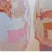 Painting The pink city by Tomàs | Painting Abstract Urban Oil